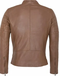 Veste en Cuir Charles cognac