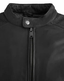 Veste en Cuir Charles noire