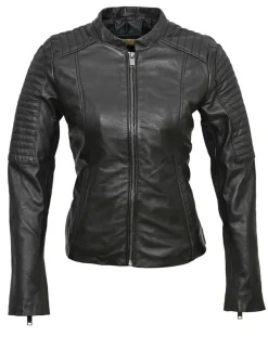 Veste en Cuir Cheyenne noire