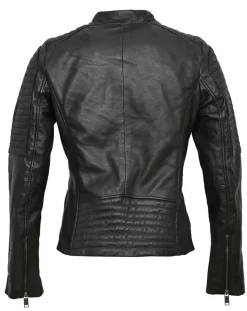 Veste en Cuir Cheyenne noire