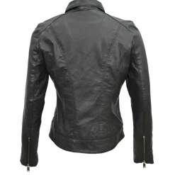 Veste en Cuir Chloris noire