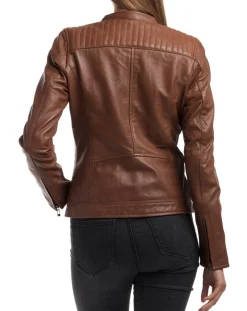 Veste en Cuir Cindy cognac