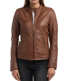 Veste en Cuir Cindy cognac