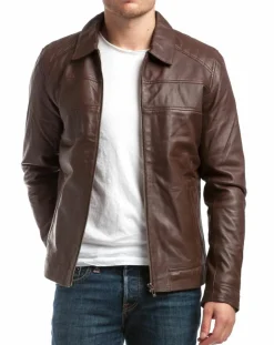Veste en Cuir Citadin marron