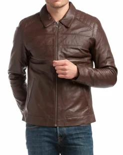 Veste en Cuir Citadin marron
