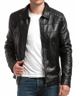 Veste en Cuir Citadin noire