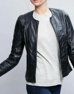 Veste en Cuir Céline noire