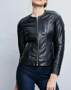 Veste en Cuir Céline noire