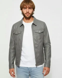 Veste en Cuir Colt vintage grey