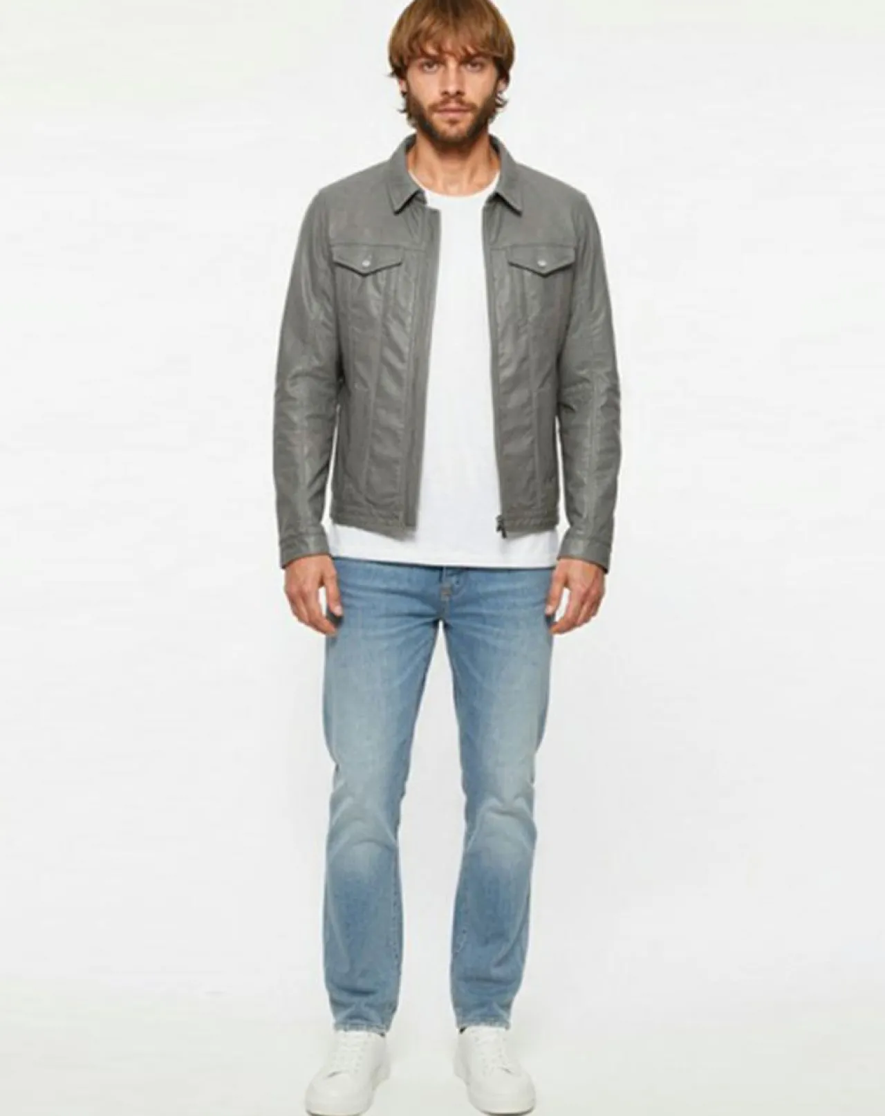 Veste en Cuir Colt vintage grey