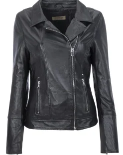 Veste en Cuir Cora noire