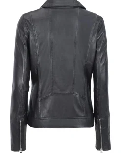 Veste en Cuir Cora noire