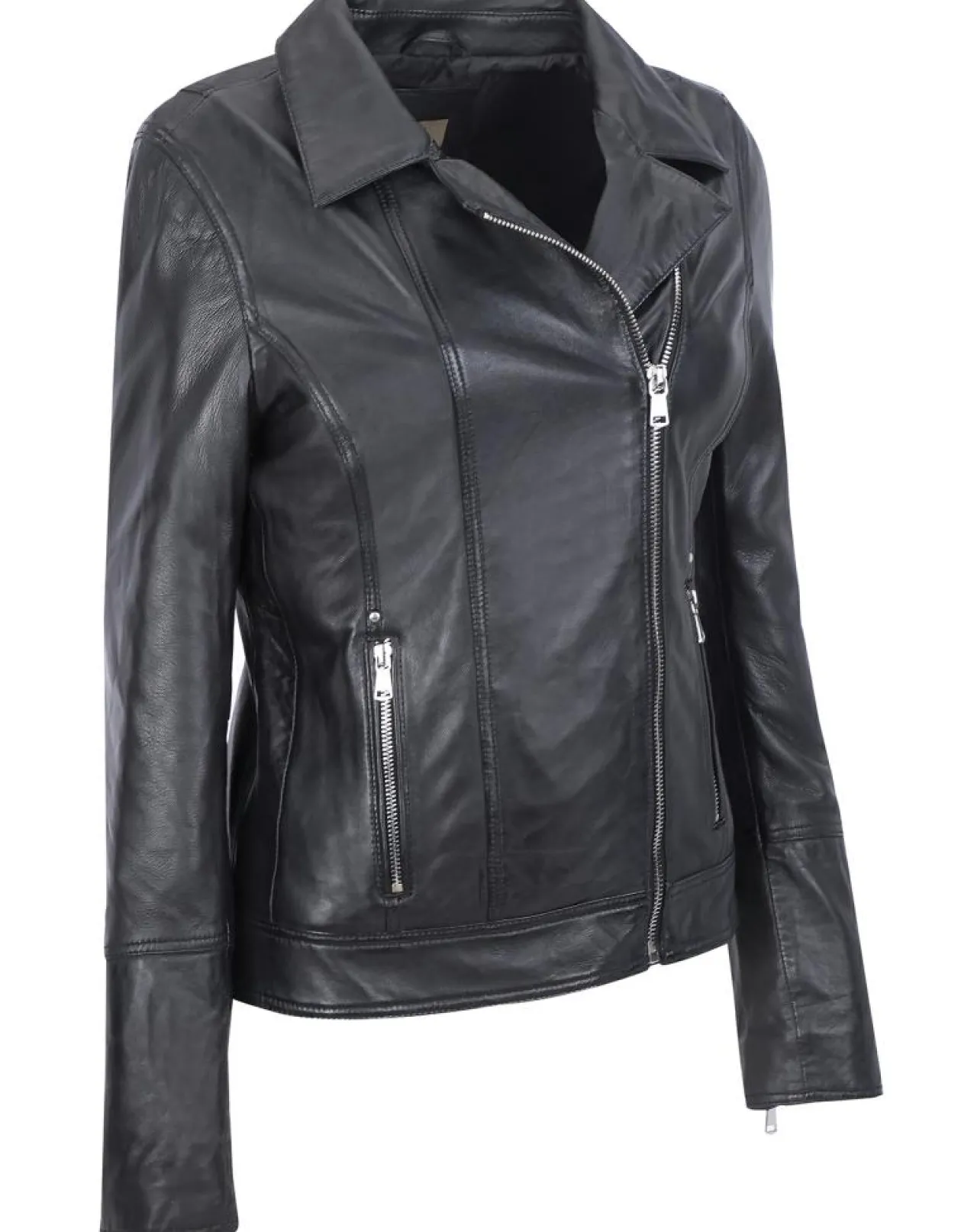 Veste en Cuir Cora noire