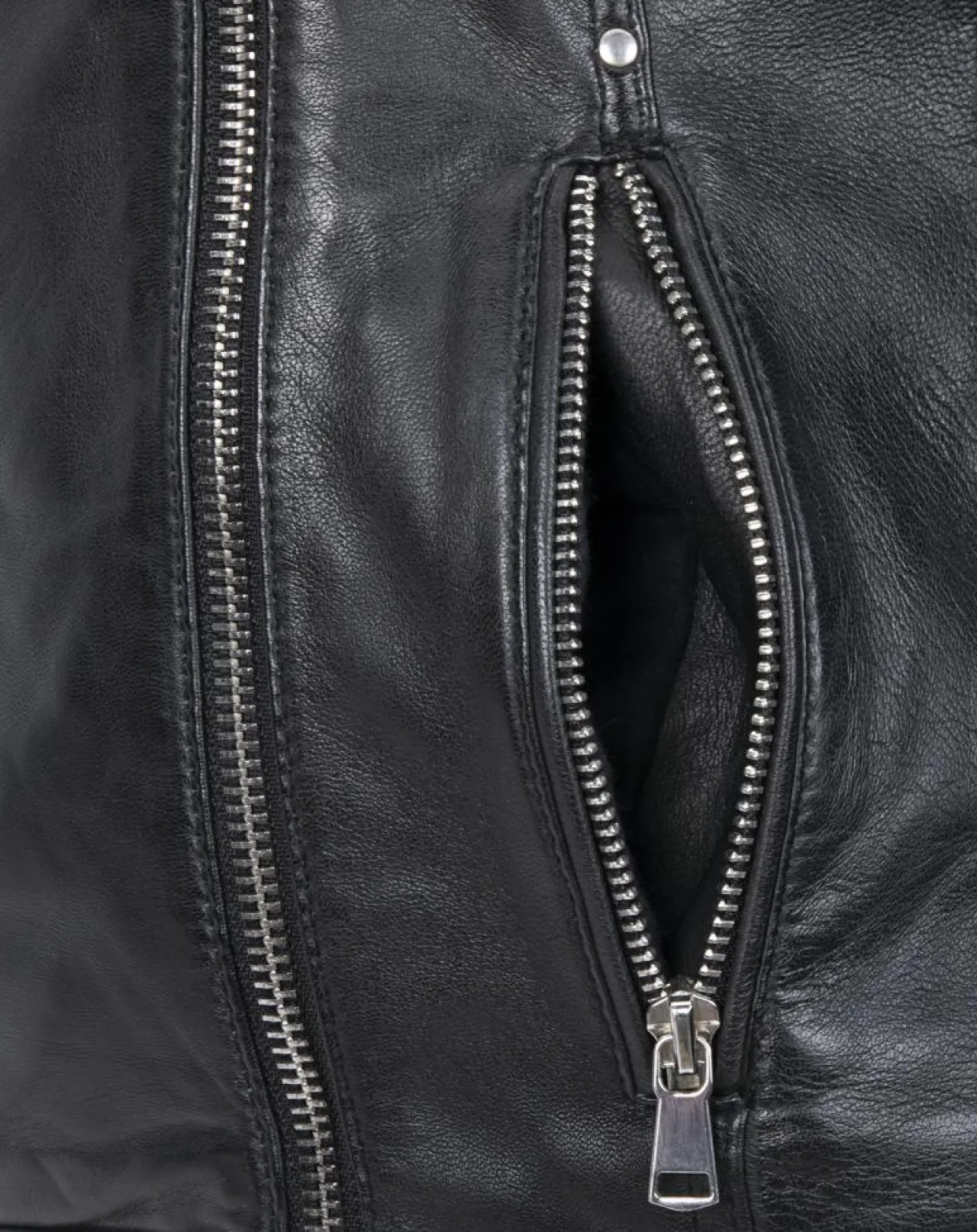 Veste en Cuir Cora noire