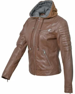 Veste en Cuir Coria cognac