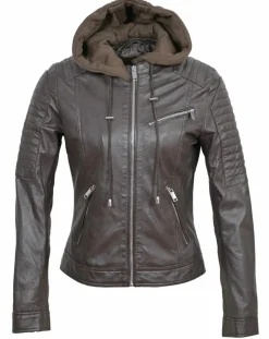Veste en Cuir Coria marron
