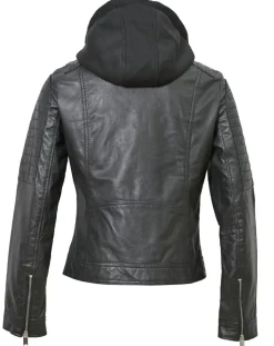 Veste en Cuir Coria noire