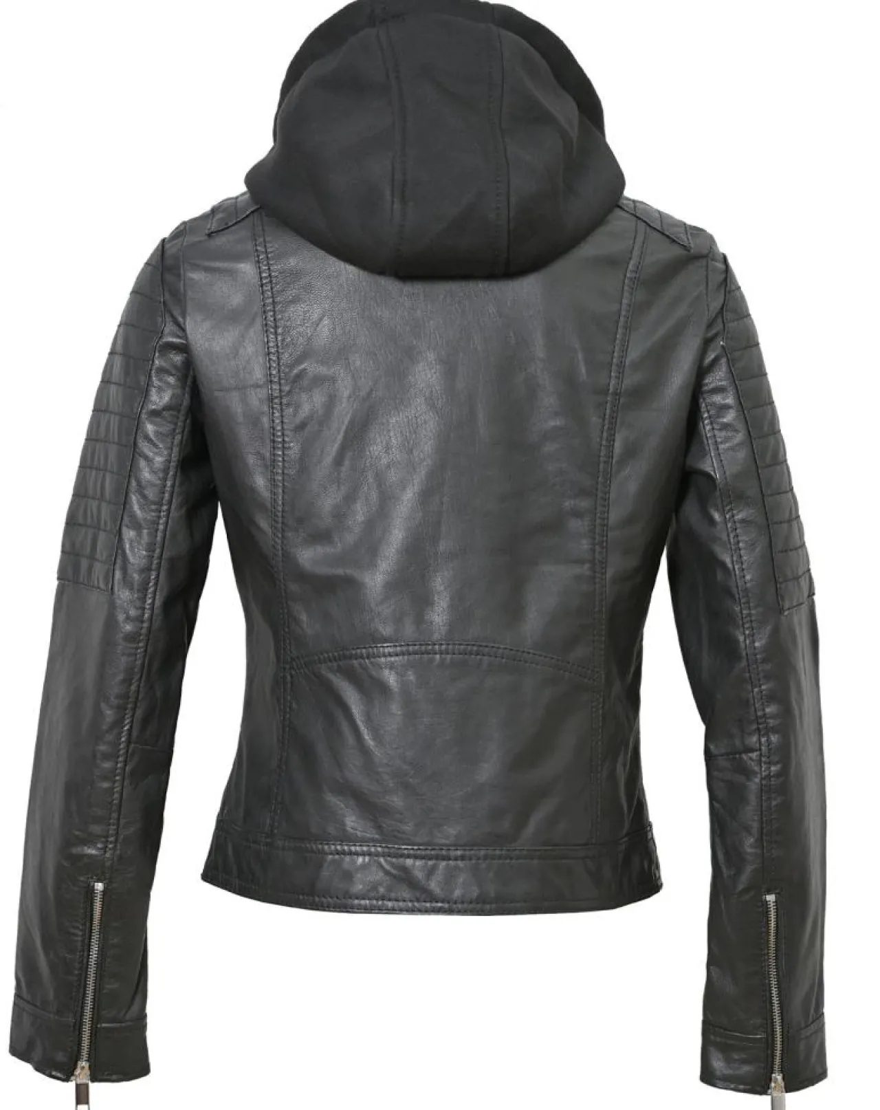 Veste en Cuir Coria noire