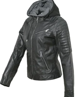 Veste en Cuir Coria noire
