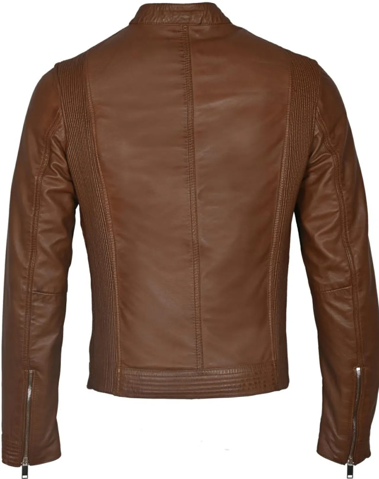 Veste en Cuir Corto cognac
