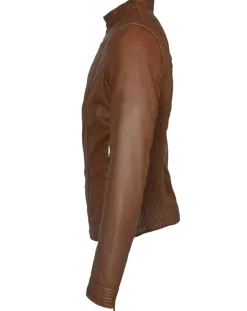 Veste en Cuir Corto cognac