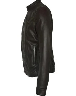 Veste en Cuir Corto marron foncé