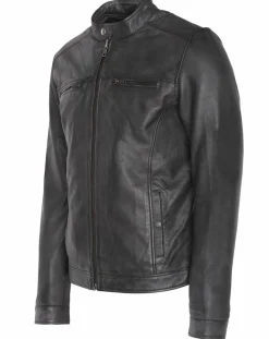 Veste en Cuir Corto noire