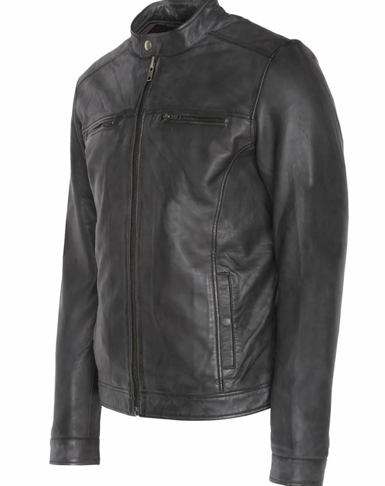 Veste en Cuir Corto noire