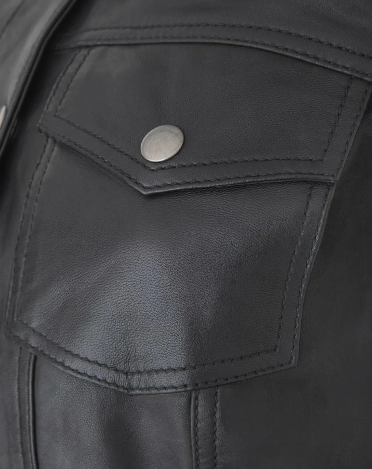 Veste en Cuir d'Agneau Christine noire