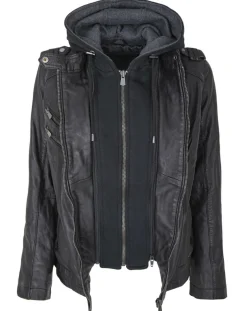 Veste en Cuir Djaya noire
