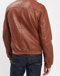 Veste en Cuir Douro cognac