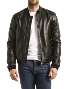 Veste en Cuir Douro noire