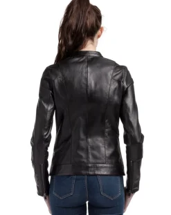 Veste en Cuir Ellyn noire