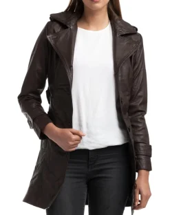 Veste en Cuir Elsa marron