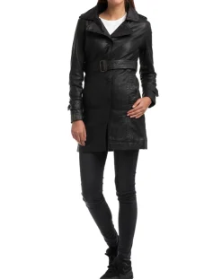 Veste en Cuir Elsa noire
