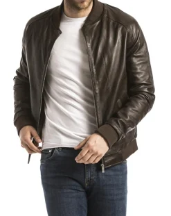 Veste en Cuir Eze marron