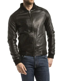 Veste en Cuir Eze noire
