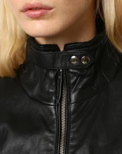 Veste en Cuir Gema noire