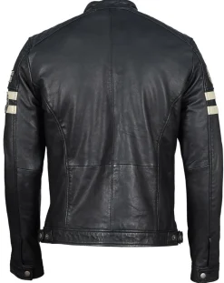 Veste en Cuir Harty noire