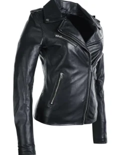 Veste en Cuir Hortence noire
