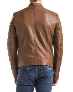 Veste en Cuir Idannus cognac