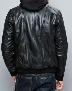 Veste en Cuir Jack noire