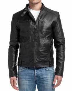 Veste en Cuir Jacky noire
