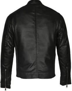 Veste en Cuir John noire