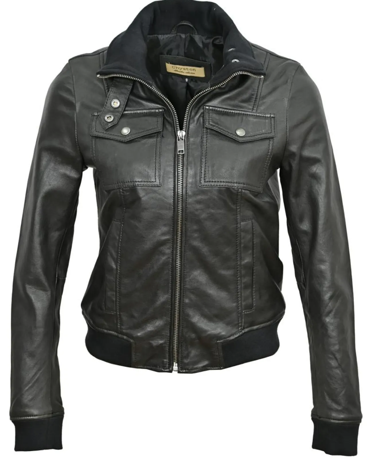 Veste en Cuir Kaia noire