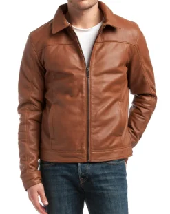 Veste en Cuir Karlton cognac