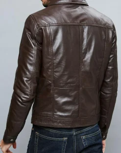 Veste en Cuir Karlton marron
