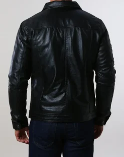 Veste en Cuir Karlton noire
