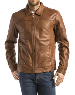 Veste en Cuir Koluton cognac