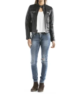 Veste en Cuir Madeira noire